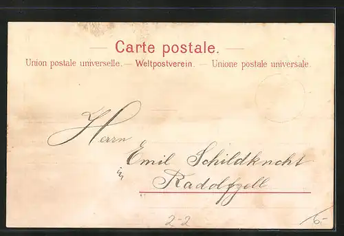 AK Schweiz, Berühmte alte Schweizer-Briefmarken und berühmte neue Schweizermarke