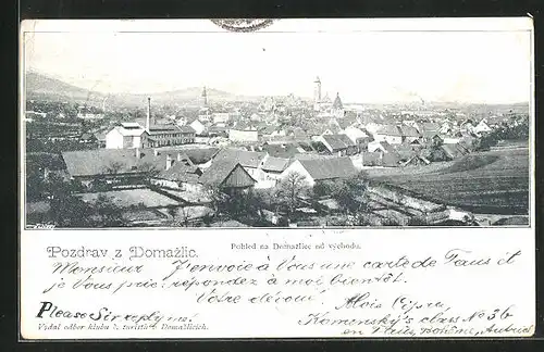 AK Domazlice, Pohled na Domazlice od vychodu