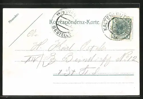 AK Kaltenleutgeben, Gesamtansicht aus der Vogelschau