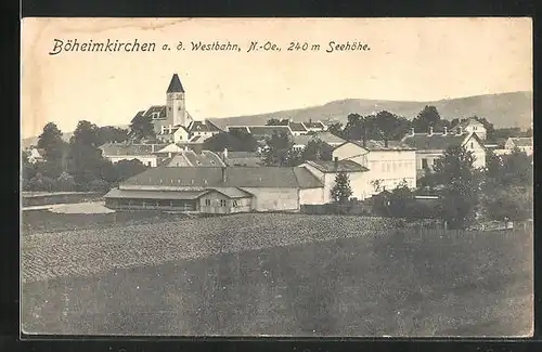 AK Böheimkirchen an der Westbahn, Ortsansicht aus der Ferne