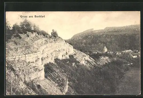 AK Buchfart, Totalansicht aus der Vogelschau