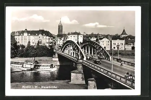 AK Minden i. W., Weserbrücke