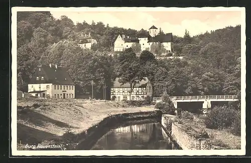 AK Rauenstein in Thüringen, Blick zur Burg