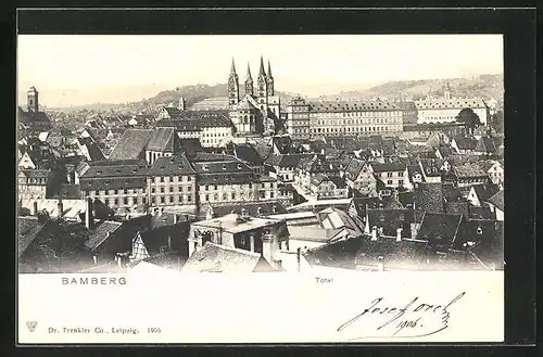 AK Bamberg, Totalansicht aus der Vogelschau