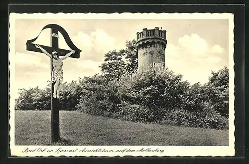 AK Bad Orb im Spessart, Aussichtsturm auf dem Molkenberg