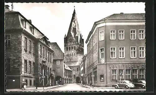 AK Soest i. Westfalen, Blick vom Markt zum Dom