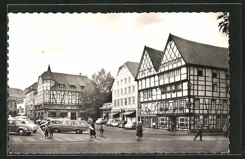 AK Soest /Westfalen, Marktplatz mit Engel-Apotheke