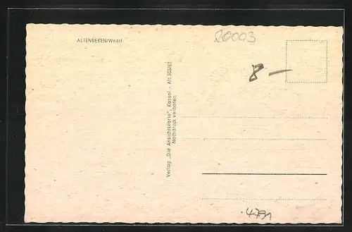 AK Altenbeken /Westf., Ortsansicht aus der Vogelschau, Viadukt