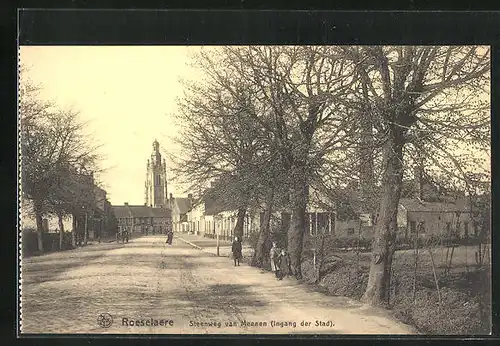 AK Roeselaere, Steenweg van Meenen (Ingang der Stad)