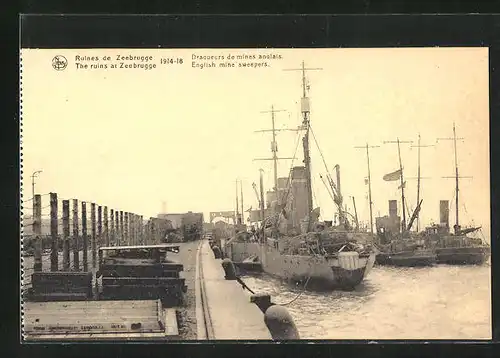 AK Zeebrugge, Ruines, Dragueurs de mines anglais