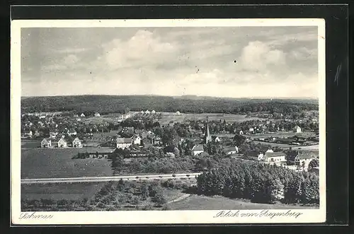 AK Lohmar im Aggertal, Blick vom Ziegenberg auf die Stadt