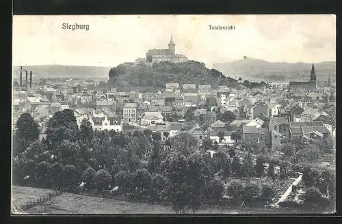 AK Siegburg, Generalansicht mit der Abtei auf dem Michaelsberg