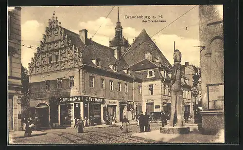 AK Brandenburg a. Havel, Denkmal am Kurfürstenhaus