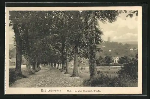 AK Bad Lobenstein, Blick v.d. alten Neundorfer Strasse