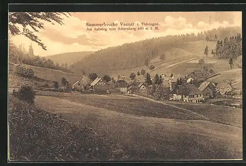AK Vesser i. Thüringen, am Aufstieg zum Adlersberg
