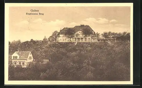AK Guben, Blick zum Haus auf Engelmanns Berg