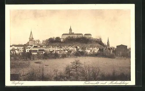 AK Siegburg, Teilansicht mit dem Michaelsberg