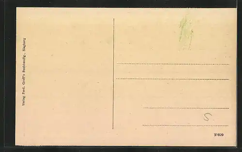 AK Siegburg, Generalansicht der Stadt vom Michaelsberg aus