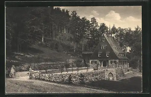 AK Rittersgrün im Erzgeb., Partie vor der Bezirks-Jugendherberge