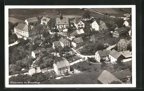 AK Obercrinitz / Erzgebirge, Luftbild der Ortschaft