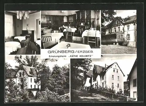 AK Grünberg / Erzgeb., Erholungsheim Käthe Kollwitz, Mehrfachansichten