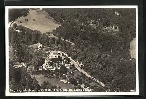 AK Baden-Baden, Golf-Hotel mit Golfplatz, Fliegeraufnahme
