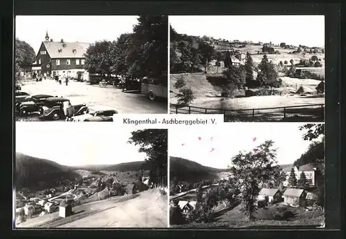 AK Klingenthal-Aschberggebiet /V., Ortsansicht mit Kirche