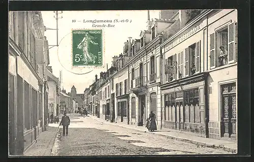 AK Longjumeau, Grande-Rue, Cafe du Postillon