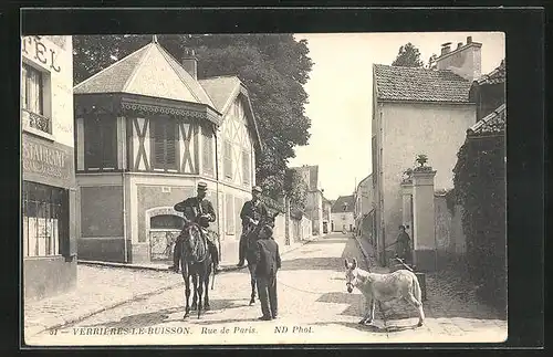 AK Verrieres-le-Buisson, Rue de Paris