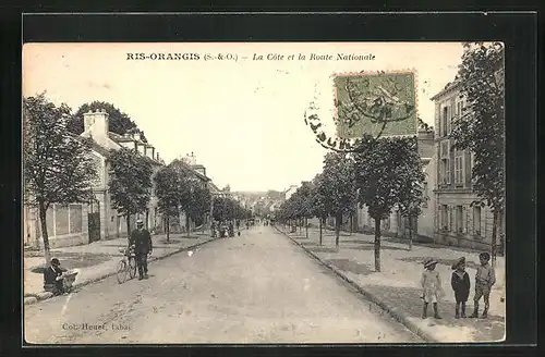 AK Ris-Orangis, La Côte et la Route Nationale