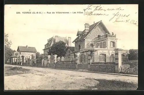 AK Yerres, Rue de Villecresnes, Les Villas