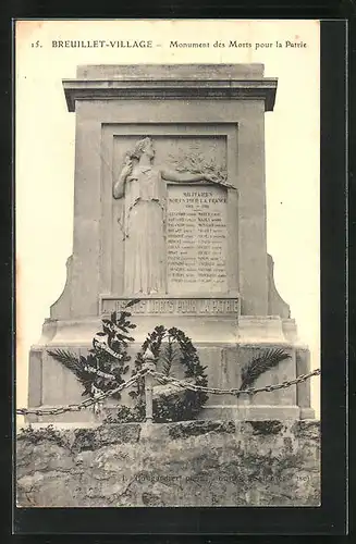 AK Breuillet-Village, Monument des Morts pour la Patrie