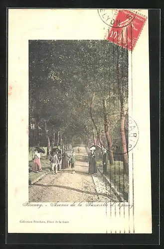 Präge-AK Brunoy, L`Avenue de la Passerelle d`Epinay