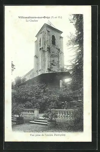 AK Villemoisson-sur-Orge, Le Clocher et la vue prise de l`ancien Presbytère