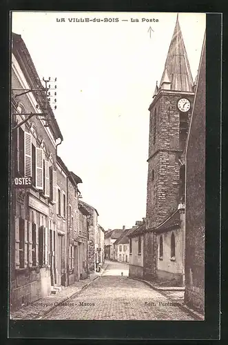 AK La Ville-du-Bois, La Poste et l`Église