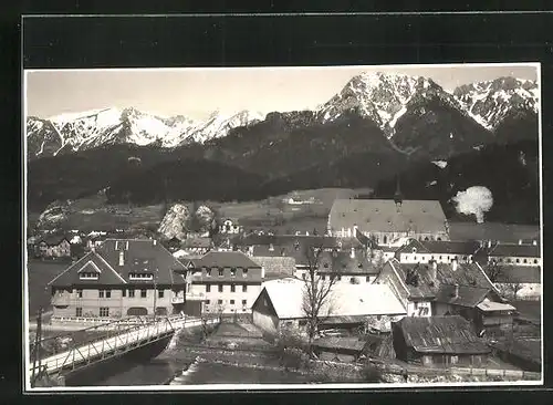 AK Neuberg a. d. Mürz, Ortsansicht mit dem Hotel Post