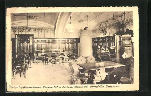 AK Admont, Gasthaus Stiftskeller, Gastzimmer, Innenansicht