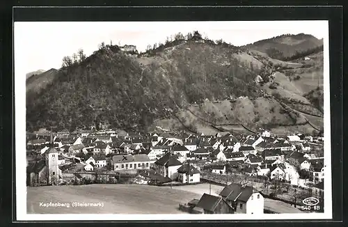 AK Kapfenberg, Ortsansicht aus der Vogelschau