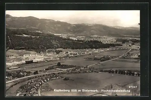 AK Kapfenberg, Hochschwabsiedlung aus der Vogelschau