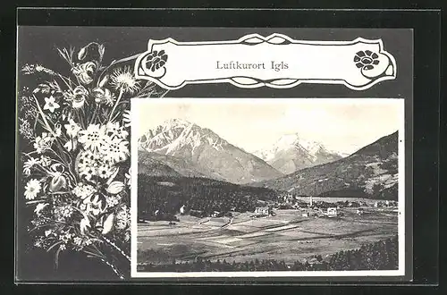 AK Igls, Ortsansicht aus der Ferne