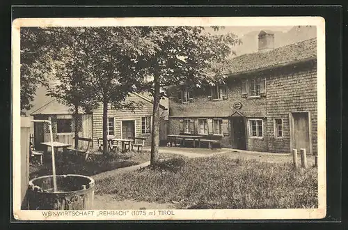 AK Schattwald, Gasthaus Weinwirtschaft Rehbach