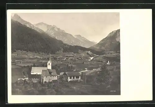 AK Kals, Ortspartie mit Kirche