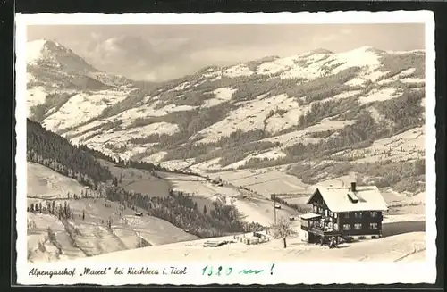 AK Kirchberg, Alpengasthof Maierl im Schnee