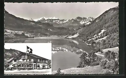 AK Bürglen /Kaiserstuhl am Lungernsee /Kt. Obwalden, Gasthof u. Kiosk z. Walter, Panorama