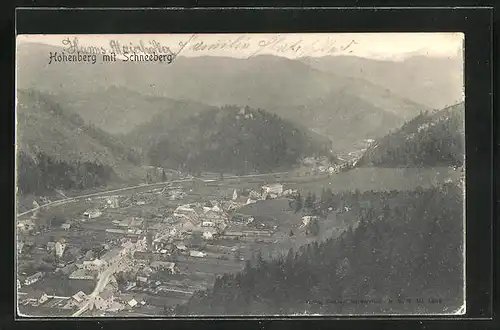 AK Hohenberg, Teilansicht mit Schneeberg