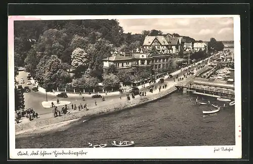 AK Kiel, Strassenpartie am Hindenburgufer