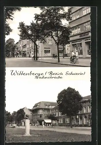 AK Wittenberge, Geschäfte in der Bahnstrasse