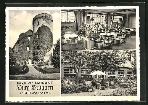 AK Brüggen i. Schwalmtal, Park, Restaurant, Burg Brüggen