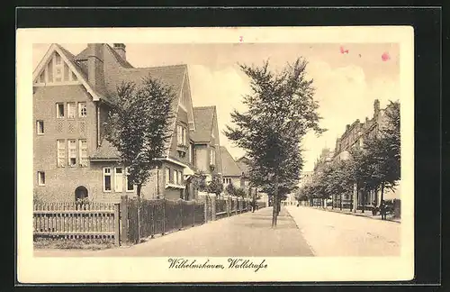 AK Wilhelmshaven, Wallstrasse mit Bäumen