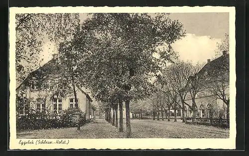 AK Eggebek /Schlesw.-Holst., Strassenpartie mit Gebäudeansicht
